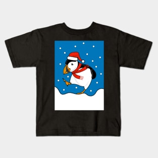 Puffin In The Snow Kids T-Shirt